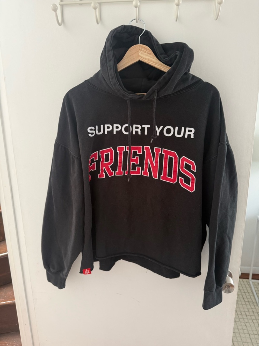 Kids of Immigrants Support Your Friends Black Hoodie Sweatshirt S/M
